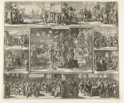 ウェストミンスターの平和、1674 イギリスと私たちの間の平和貿易 (オブジェクトのタイトル) 作： Romeyn de Hooghe