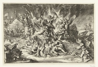 戦争と専制政治がオランダを荒廃させる 作： Romeyn de Hooghe