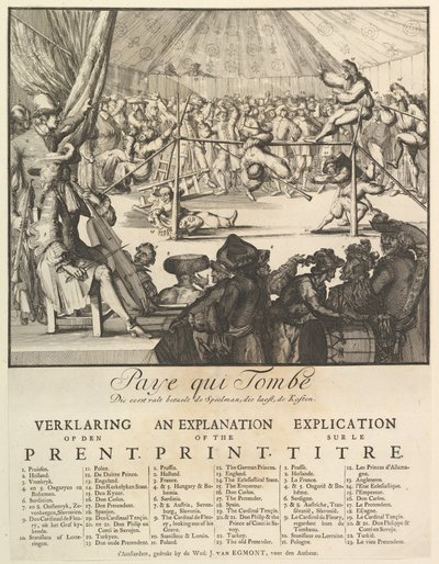 Paye qui Tombe：誰が最初に落ちる、誰が読むスピールマン、コストが落ちる.... nd 作： Romeyn de Hooghe