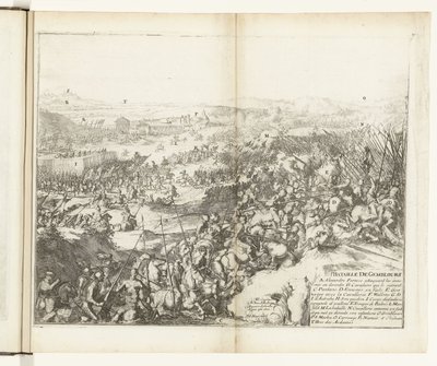 スラグ・ビジ・ジェムブローズ、1578年 Gembloursの戦い（オブジェクトのタイトル） フランダース戦争 (シリーズタイトル) 作： Romeyn de Hooghe