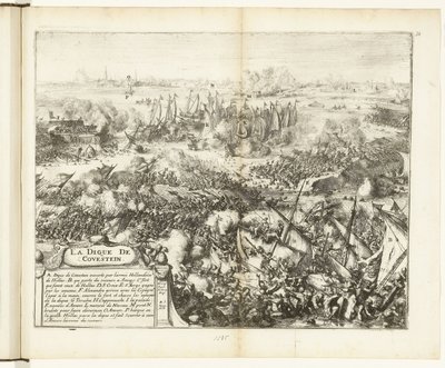 カウウェンシュタイン堤防の戦い、1585 年 La digue de Covestein (オブジェクトのタイトル) Guerres de Flandres (シリーズタイトル) 作： Romeyn de Hooghe