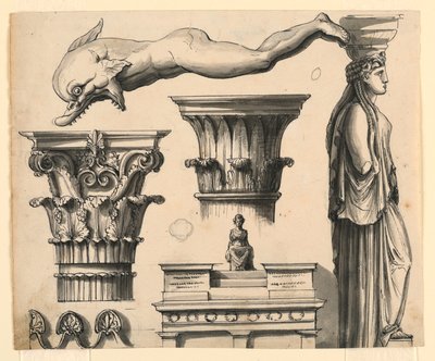 古典的および疑似古典的な建築の詳細 作： Romolo Achille Liverani