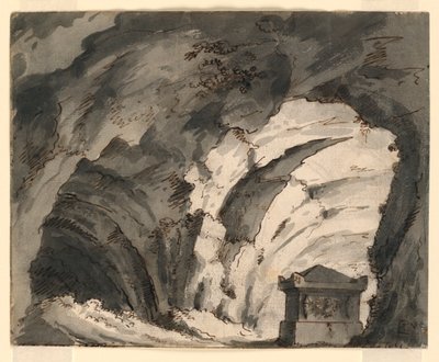 舞台美術、洞窟の墓 作： Romolo Achille Liverani