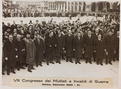 "第8回戦時下死傷者会議 - 1933年1月ローマ - 11" (モノクロ写真) 作： Romolo del Papa