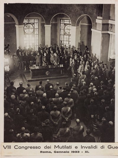 "第8回戦時下死傷者会議 - 1933年1月ローマ - 11" (モノクロ写真) 作： Romolo del Papa