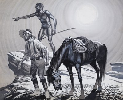 エドワード・エア（1815-1901）（紙にグワッシュ） 作： Ron Embleton