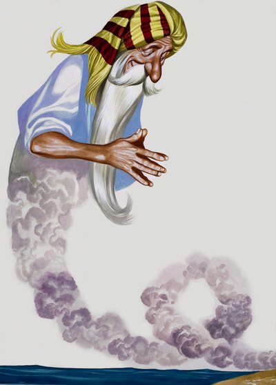 ジーニー（紙にグワッシュ） 作： Ron Embleton