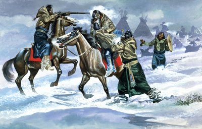 雪の中のインディアン 作： ロン・エンブルトン