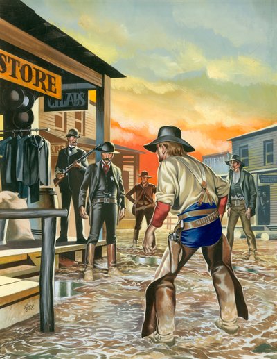 西部開拓時代の銃撃戦 作： ロン・エンブルトン