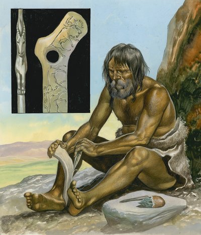 石器時代の男 作： ロン・エンブルトン