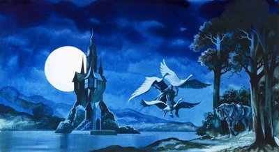 魔法のリンゴ（紙にグワッシュ） 作： ロン・エンブルトン