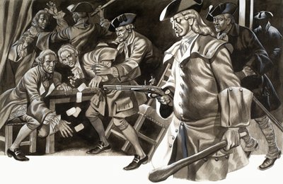 正体不明の強盗または賭博場襲撃 作： Ron Embleton
