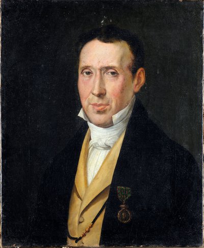 アンドレア・デ・マルキ・ダ・レッコの肖像」 ロサ・カレア・バッシガルポ（1794-1854）の絵画 ジェネ、近代美術館のガレリア 作： Rosa Bacigalupo Carrea