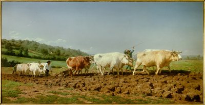 Le plowing nivernais, le sombrage 絵：Marie Rosalie Bonheur dit Rosa Bonheur (1822-1899) 1849 Sun.1,3x2,6 m パリ、オルセー美術館 作： Rosa Bonheur
