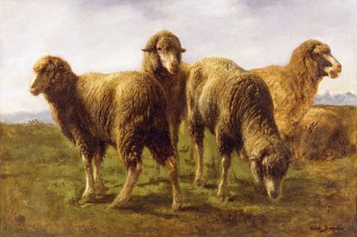 牧草地で放牧羊 作： Rosa Bonheur
