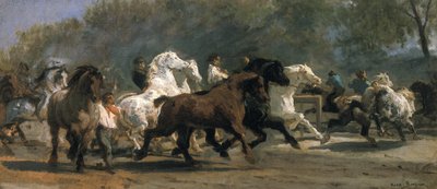 馬市場の研究、1852-54 作： Rosa Bonheur