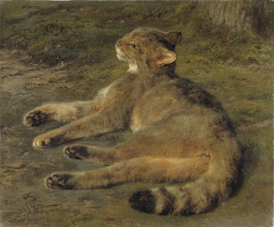 ワイルドキャット、1850 作： Rosa Bonheur