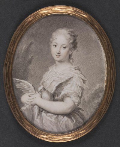 貞操。 鳩を持つ少女 作： Rosalba Carriera