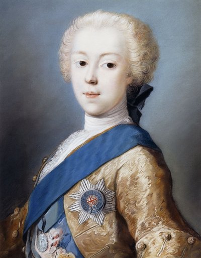 チャールズエドワードスチュアート王子の肖像画。 作： Rosalba Giovanna Carriera