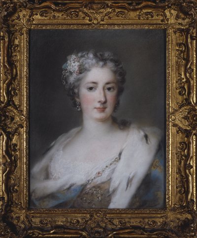エルミンのトリミングされたローブの女性の肖像画 作： Rosalba Giovanna Carriera