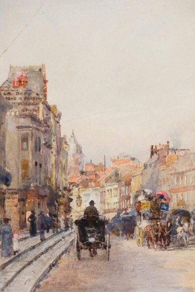 ブロンプトン・ロード、東を向いて（水彩画） 作： Rose Maynard Barton