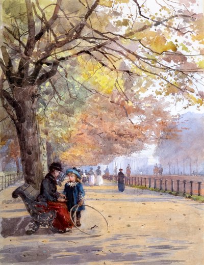 列の中、季節はずれ（水彩画） 作： Rose Maynard Barton
