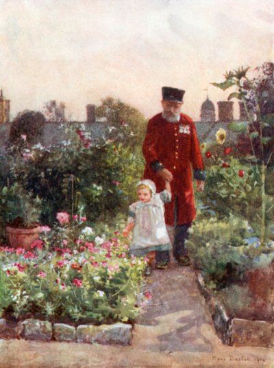 年金受給者の庭、ロイヤル病院、チェルシー 作： Rose Maynard Barton