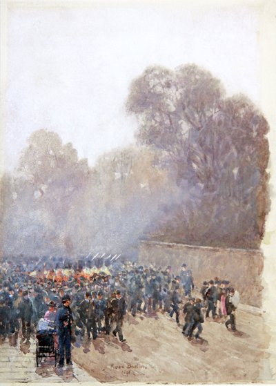 兵士たちのパレード 1891年（水彩画） 作： Rose Maynard Barton