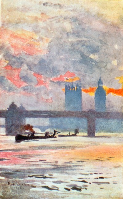 テムズ川、チャリングクロス 作： Rose Maynard Barton