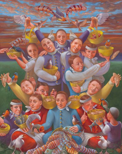 5000人の給食、2024年 作： Rosemarie Adcock