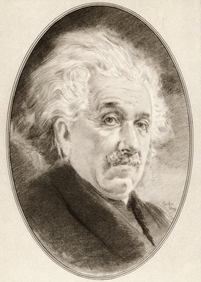 偉大な科学者の生きた伝記より、アルバート・アインシュタイン。 作： Ross Gordon