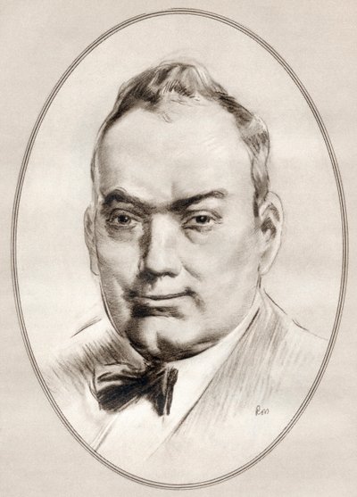有名な男性の生きた伝記からのエンリコ・カルーソ。 作： Ross Gordon