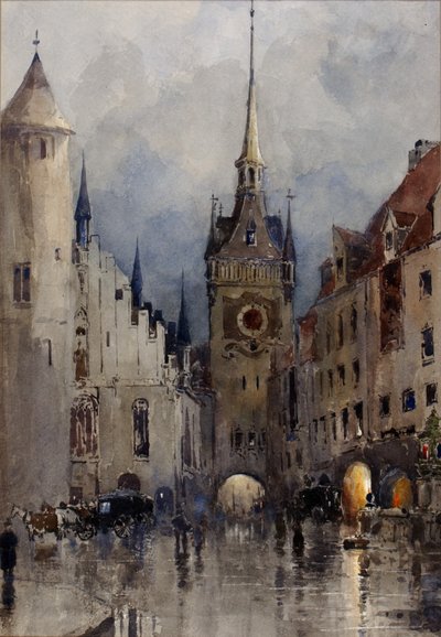 ミュンヘンの街並み、1880 年。 作： Ross Turner