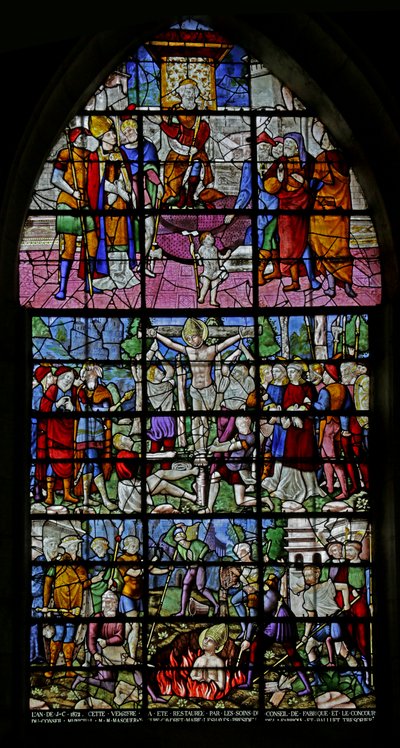 聖デニスの生涯の場面を描いた窓、1530年〜40年 作： Rouen School