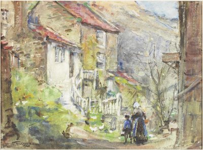 Runswick Cottage (紙に水彩とボディカラー) 作： Rowland Henry Hill