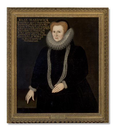 ベス・オブ・ハードウィック」として知られるシュルーズベリー伯爵夫人エリザベス・タルボットのポートレート 作： Rowland Lockey