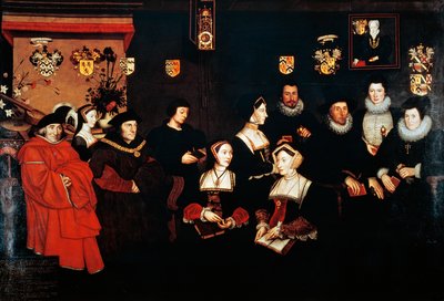 トーマス・モア卿、その父、その家系、その子孫（1593年頃 作： Rowland Lockey