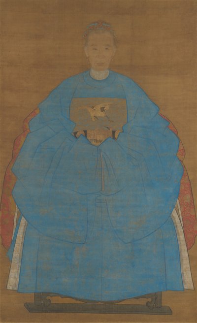 老婦人の肖像、新友 1561 年または 1621 年の日付。 作： Ruan Zude
