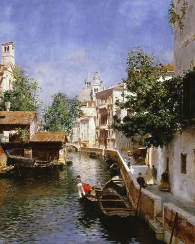 ベネチアの運河のシーン 作： Rubens Santoro