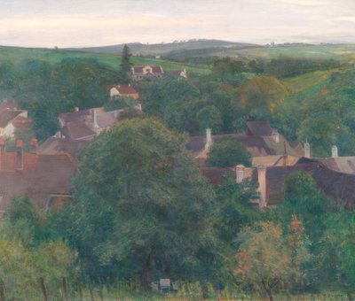 オーバーシーヴェリングの夕暮れ 作： Rudolf Bacher