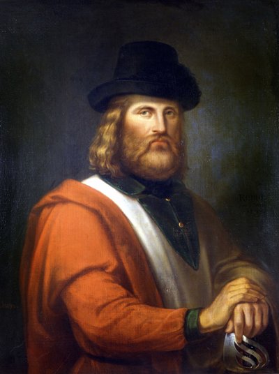 R.E.ハウザーによるジュゼッペ・ガリバルディの絵画 作： Rudolf Eduard Hauser