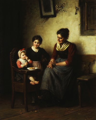 赤ちゃんの食事、 作： Rudolf Epp