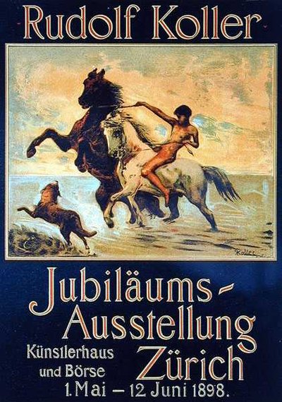 チューリッヒで開催されたジュビリー展「Jubilaums Ausstellung」の広告ポスターの複製 作： Rudolf Johann Koller