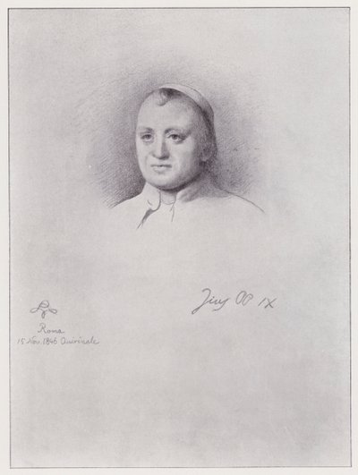 ローマ法王ピウス9世（リトグラフ 作： Rudolf Lehmann