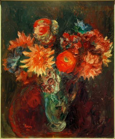 ダリアの花束 作： Rudolf Levy