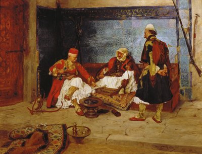 バックギャモン、1890 作： Rudolf Otto Ritter von Ottenfeld