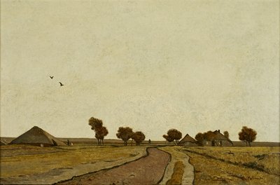 農場のあるオランダの風景 作： Rudolf Ribarz