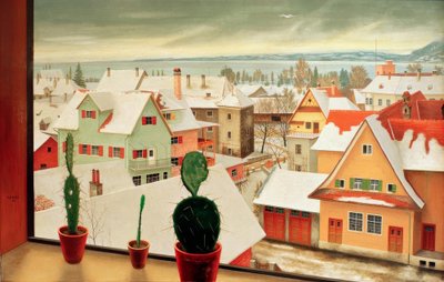 冬の風景-スタジオからの眺め 作： Rudolf Wacker