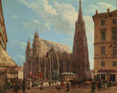 ウィーンのシュテファン大聖堂 作： Rudolf von Alt