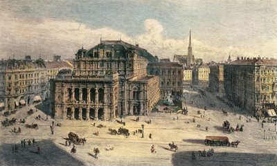 ウィーン国立歌劇場、1869年 作： Rudolf von Alt